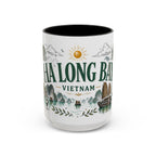 Ha Long Bay Coffee Mug | Travel Destination Souvenir Gift | Accent Color Ceramic 11oz 15oz