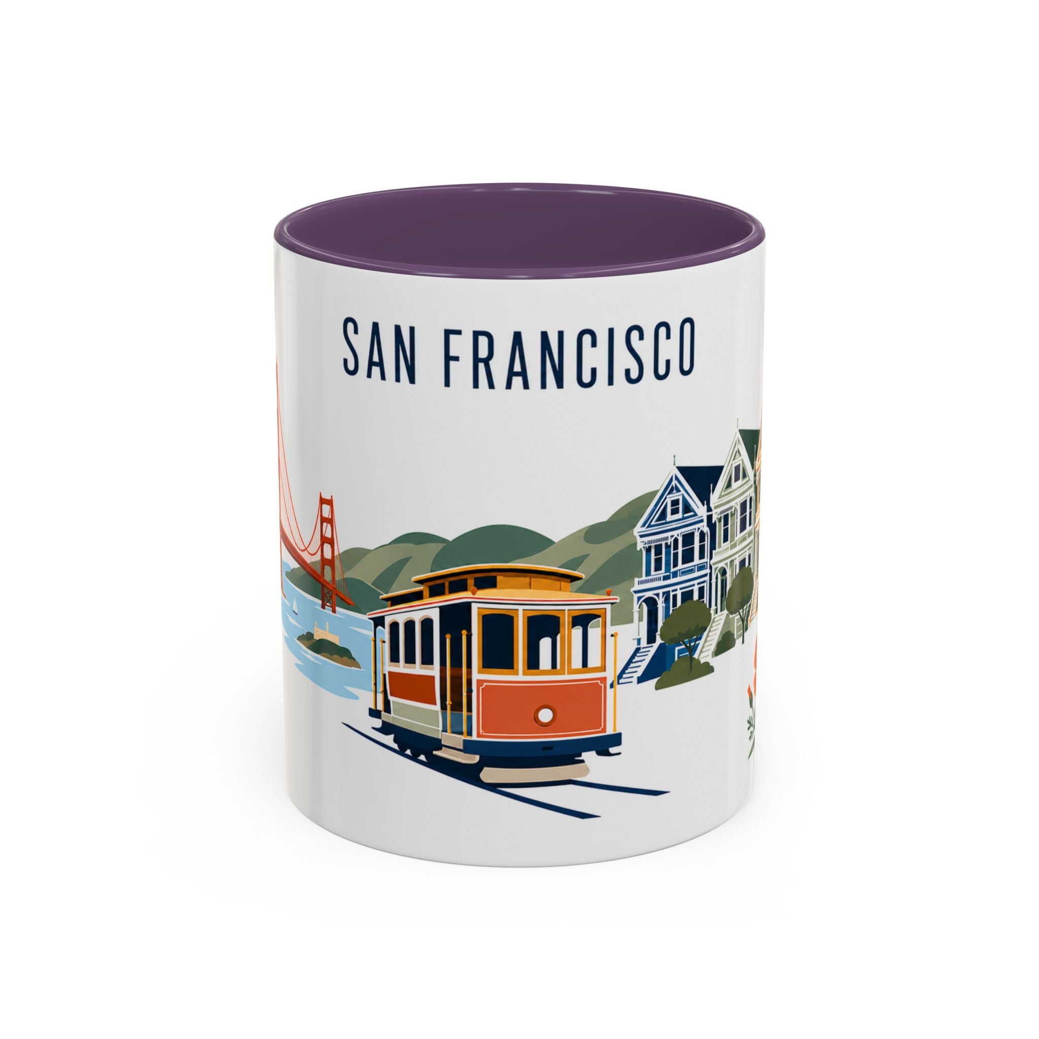 San Francisco Coffee Mug | United States Travel Souvenir | Porcelain Decal City Gift | 11oz 15oz Accent Mug