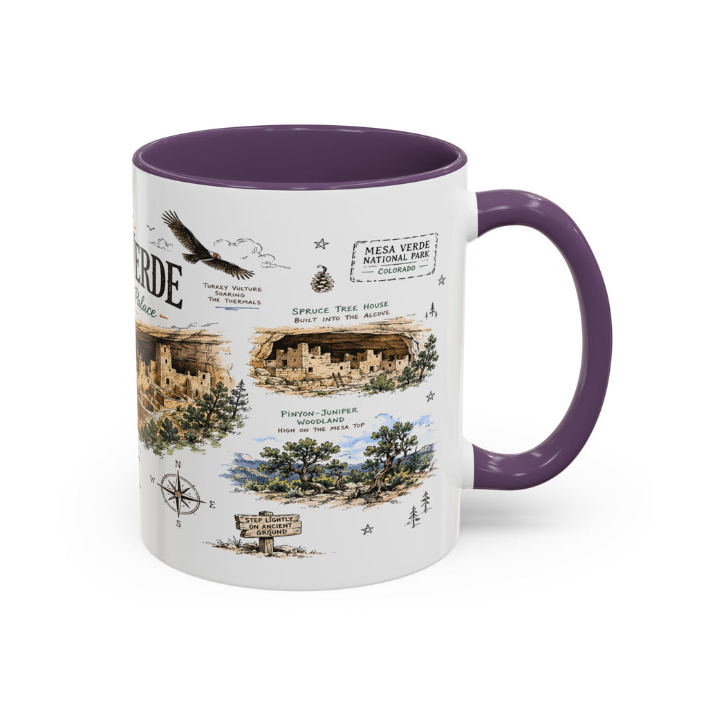 Mesa Verde National Park Coffee Mug | Colorado Ancient Cliff Dwellings Gift | Accent Color Ceramic 11oz 15oz