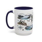 Kenai Fjords National Park Coffee Mug | Alaska Coastal Wildlife Hiking Gift | Accent Color Ceramic 11oz 15oz
