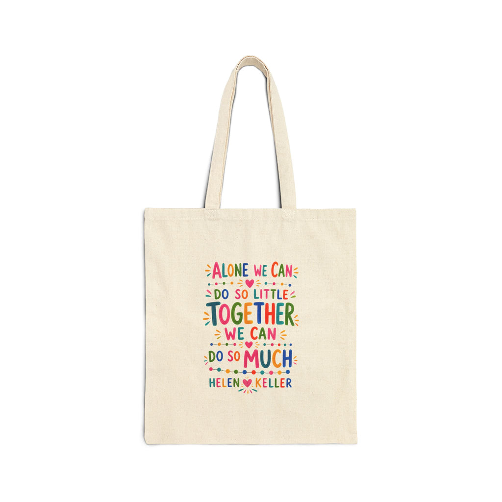 Inspirational Quote Tote Bag | Colorful Canvas Bag | Positive Literary Gift