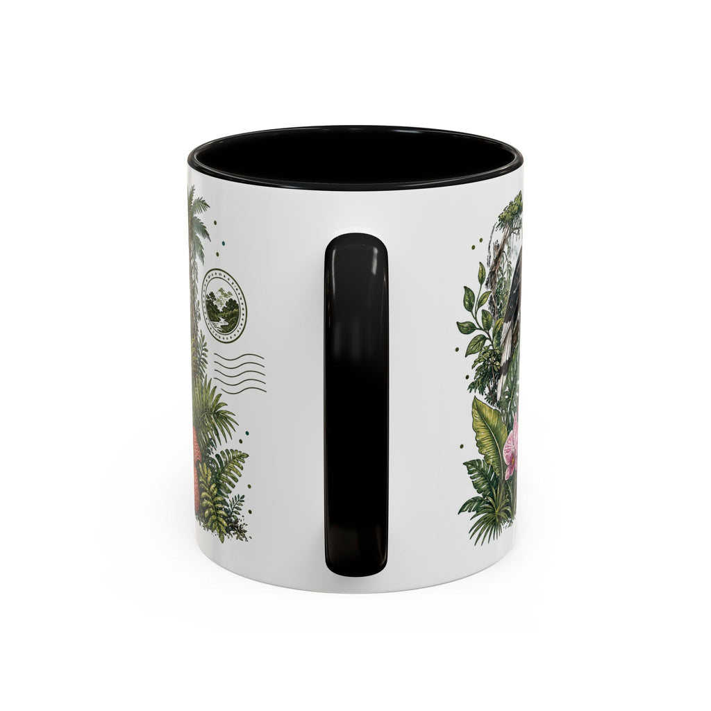 Borneo Rainforest Coffee Mug | Travel Destination Souvenir Gift | Accent Color Ceramic 11oz 15oz