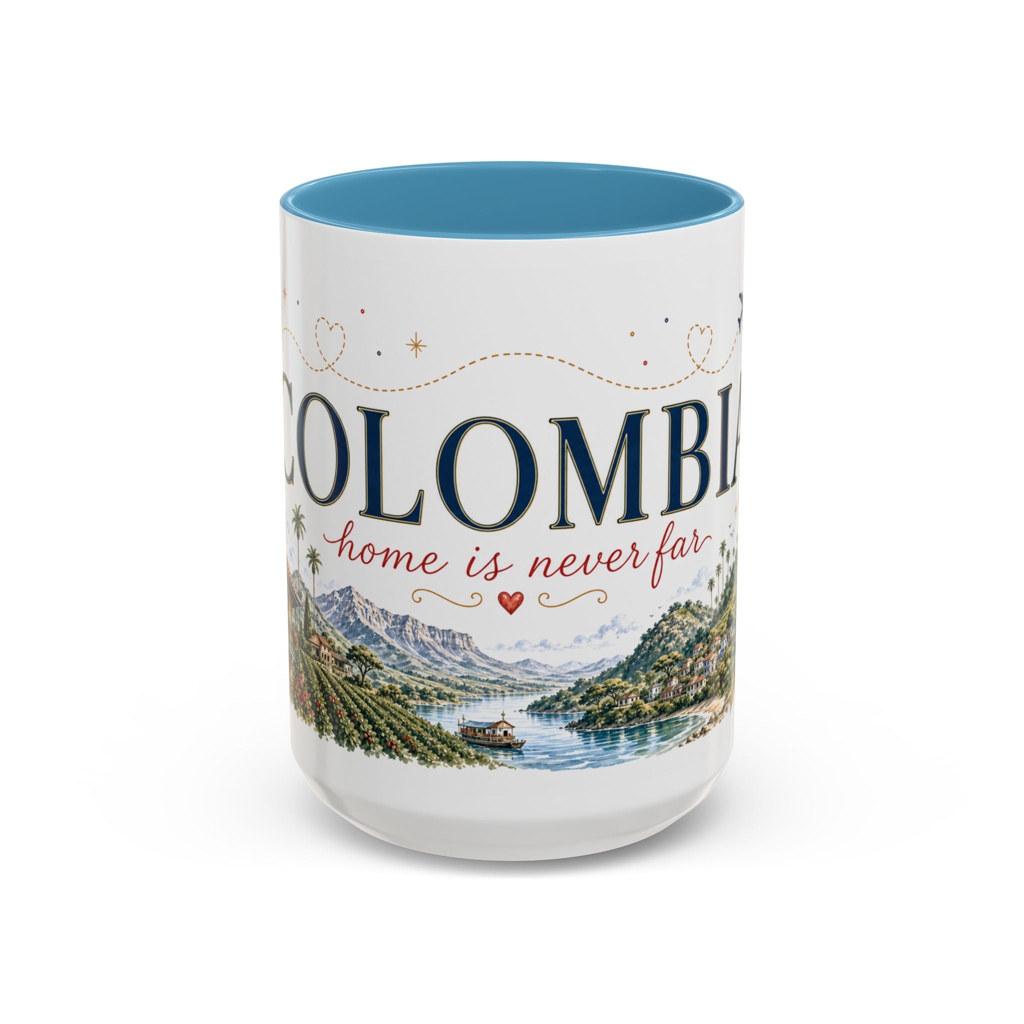 Colombia Home Country Mug | Moving Away Gift | Long Distance Friendship | 11 oz 15 oz Accent Mug
