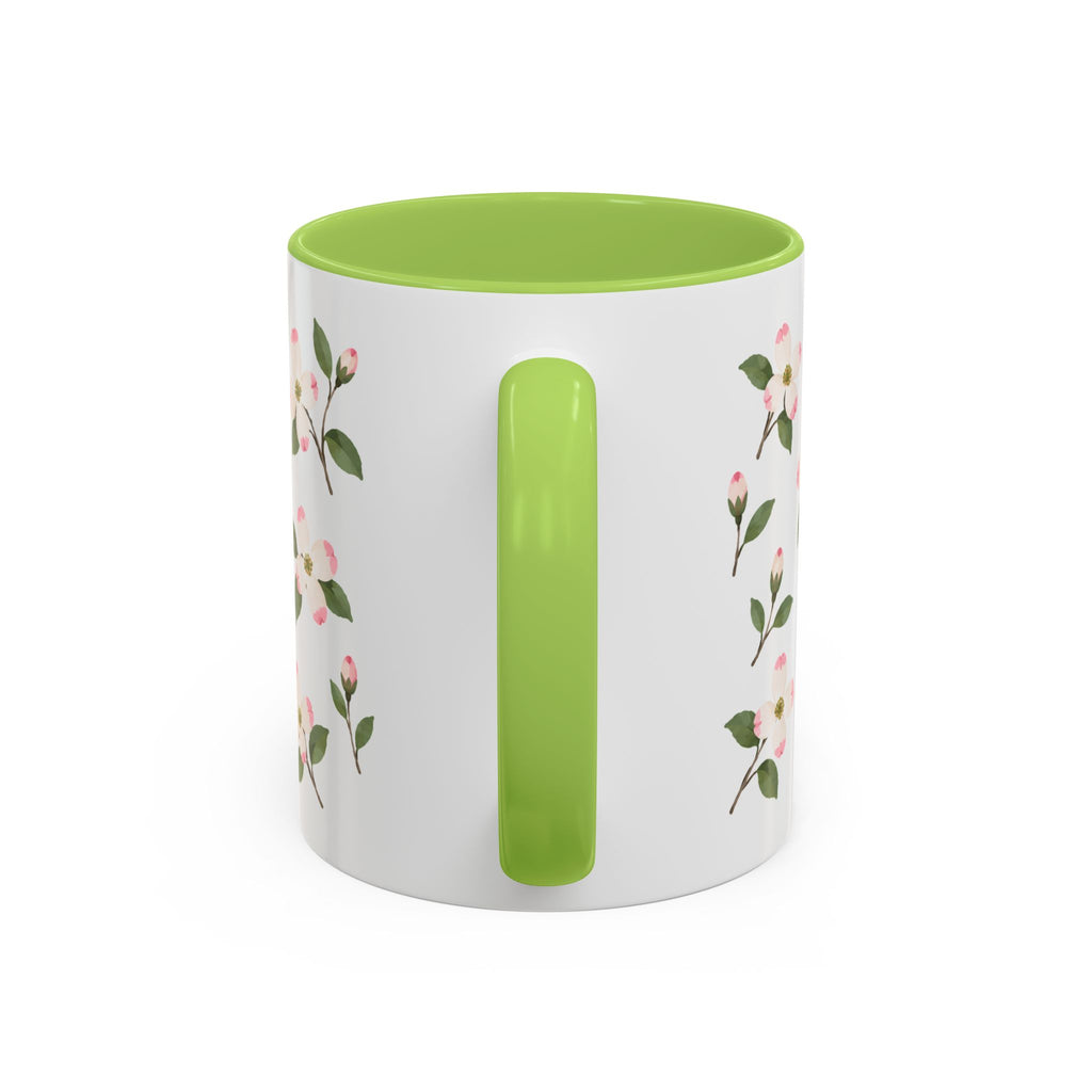 Virginia American Dogwood Mug, State Flower Floral Coffee Cup, 11oz Botanical Gift