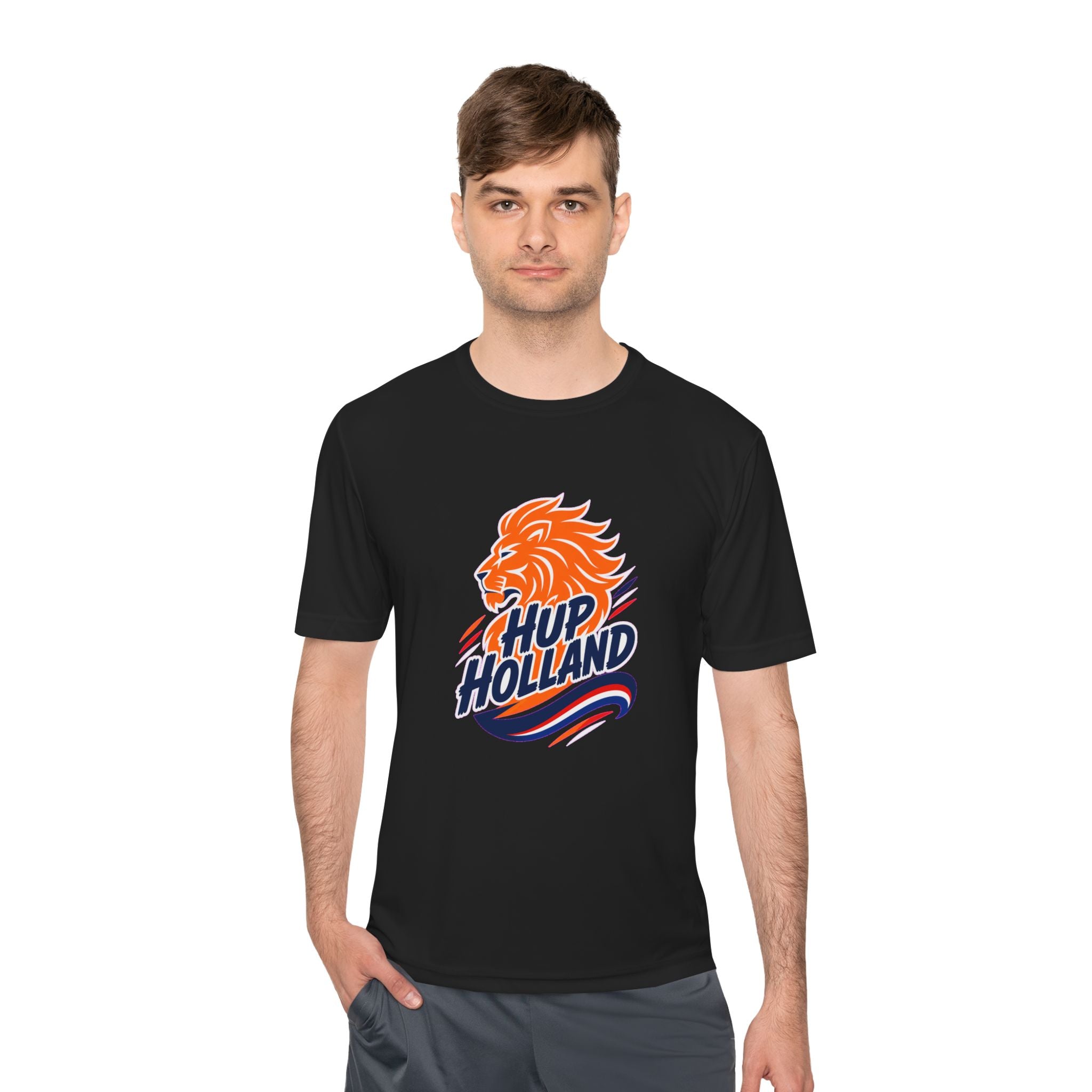 Hup Holland Netherlands Soccer Fan Shirt, Moisture Wicking Sport Tee