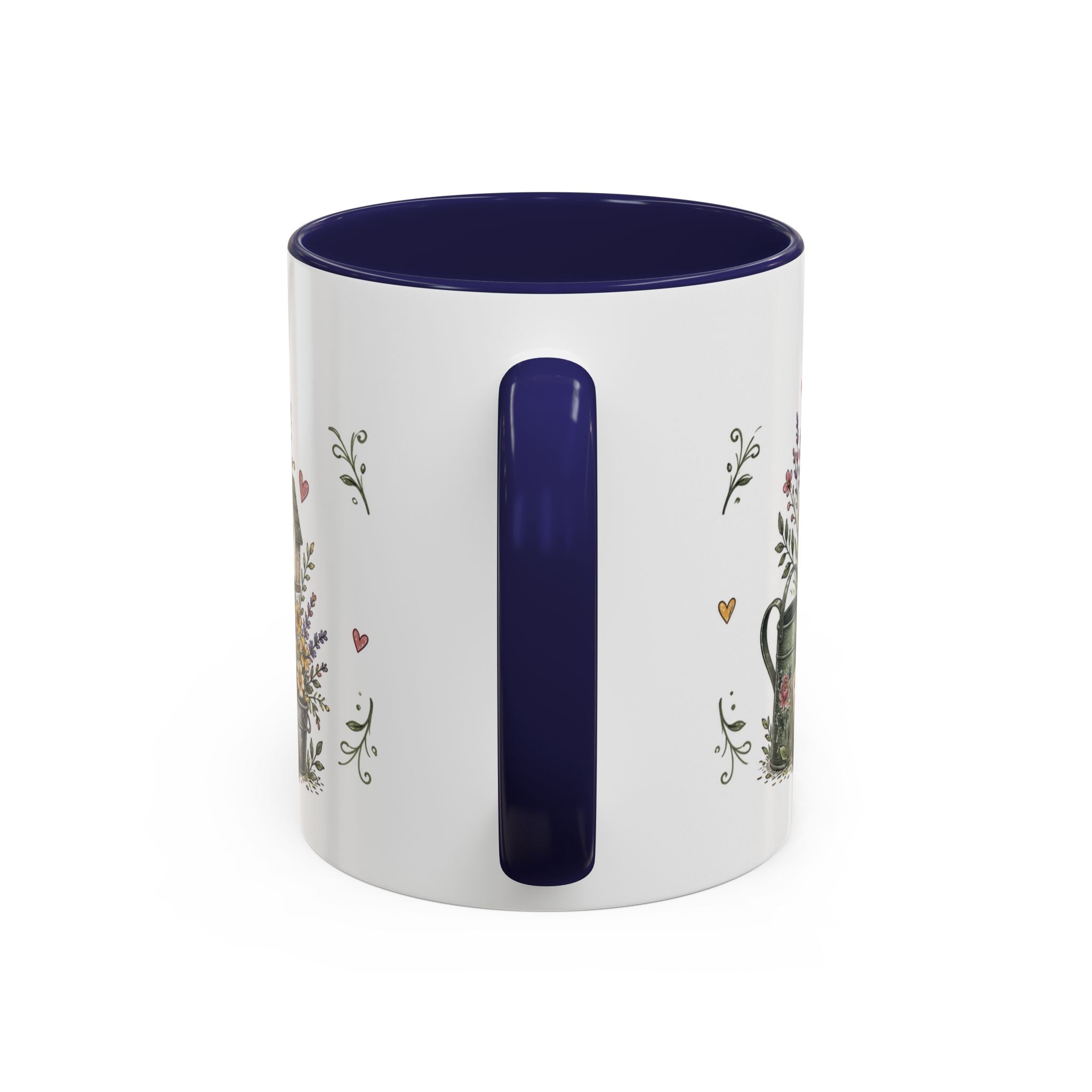 Grandma's Garden Of Love Coffee Mug | Gift From Grandkids | Accent Color Ceramic 11oz 15oz