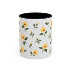 Hawaii Yellow hibiscus Mug, State Flower Floral Coffee Cup, 11oz Botanical Gift