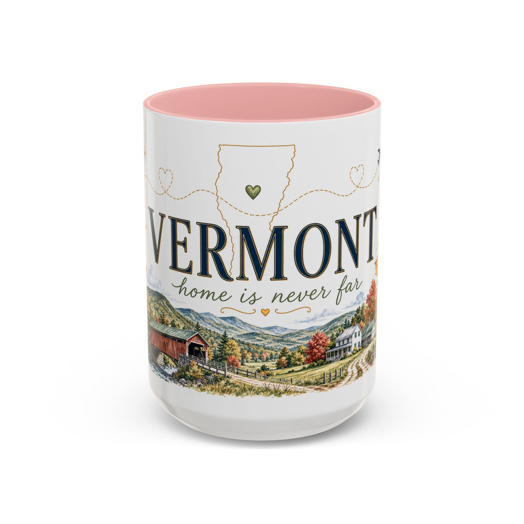 Vermont Home State Mug | Moving Away Gift | Long Distance Friendship Coffee Cup | 11oz 15oz Accent Mug
