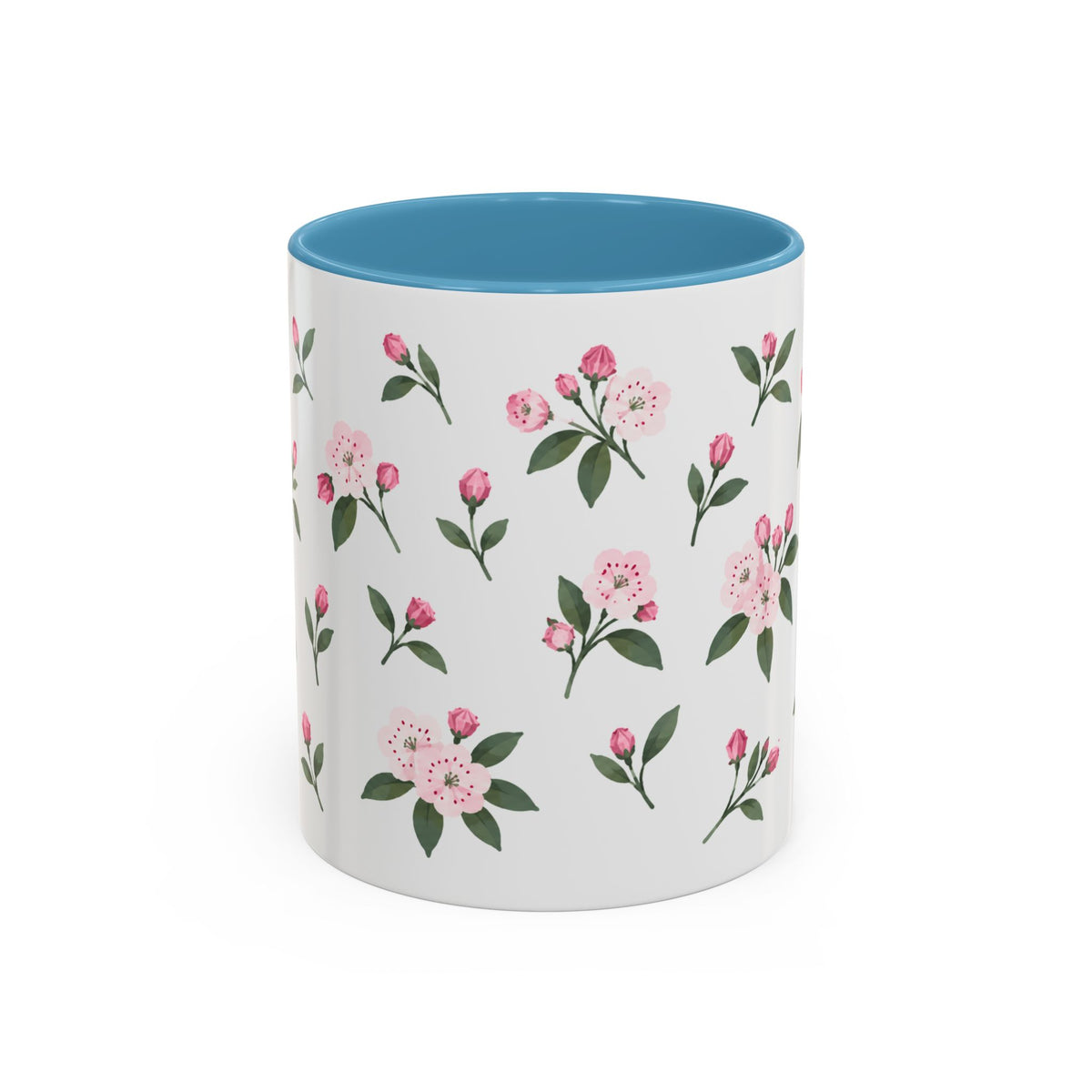 Connecticut Mountain Laurel Mug, State Flower Floral Coffee Cup, 11oz Botanical Gift