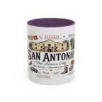 San Antonio Coffee Mug | Texas Souvenir City Gift | Accent Color Ceramic 11oz 15oz