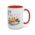Thailand Coffee Mug | Travel Souvenir Accent Mug | Country Gift Ceramic Cup 11oz 15oz