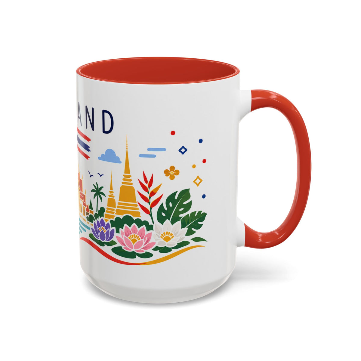 Thailand Coffee Mug | Travel Souvenir Accent Mug | Country Gift Ceramic Cup 11oz 15oz