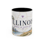 Illinois State Map Mug | Botanical Travel Sketch, Moving Away Gift (11oz 15oz)