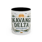 Okavango Delta Coffee Mug | Travel Destination Souvenir Gift | Accent Color Ceramic 11oz 15oz