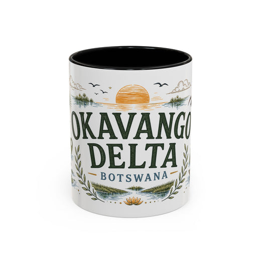 Okavango Delta Coffee Mug | Travel Destination Souvenir Gift | Accent Color Ceramic 11oz 15oz