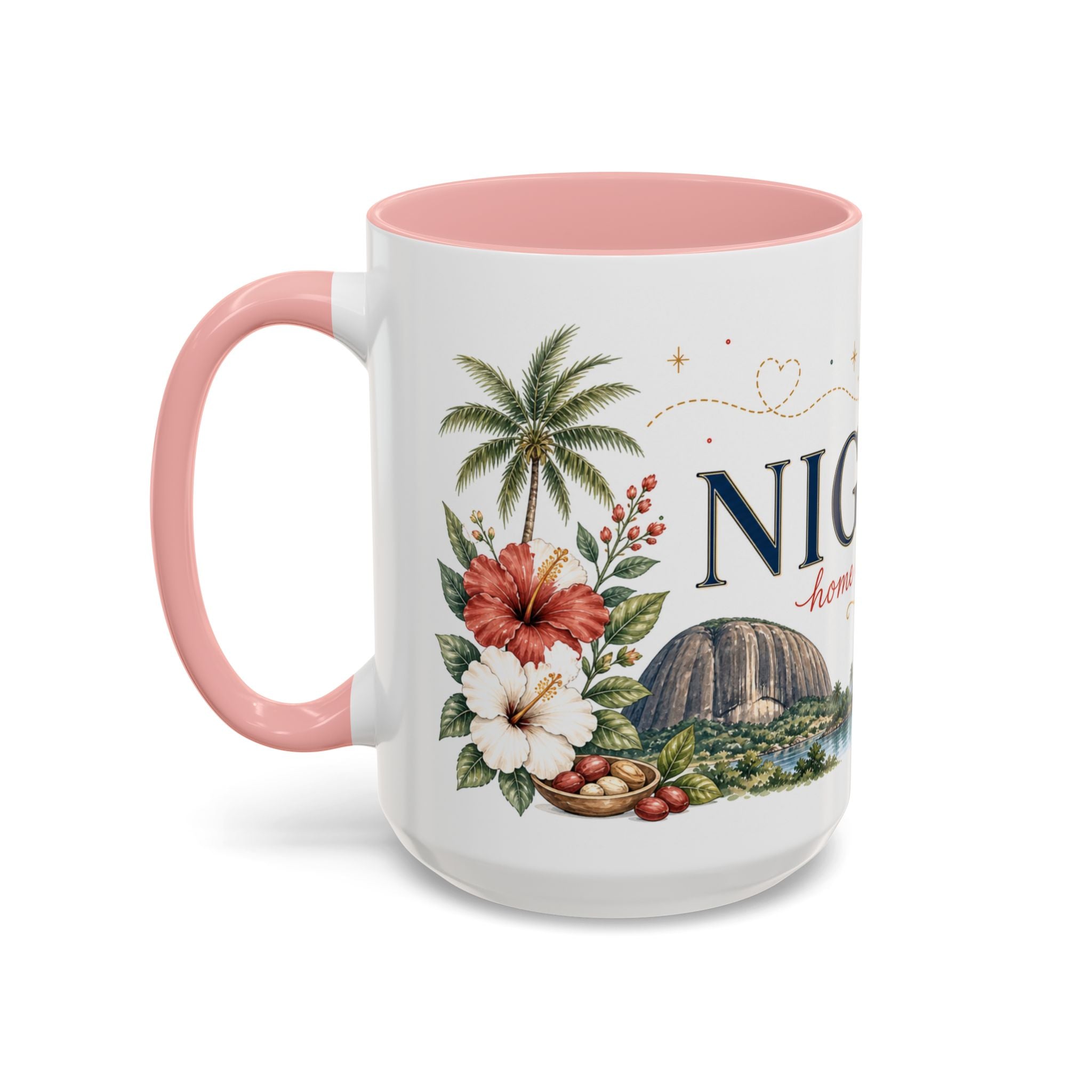Nigeria Home Country Mug | Moving Away Gift | Long Distance Friendship | 11 oz 15 oz Accent Mug