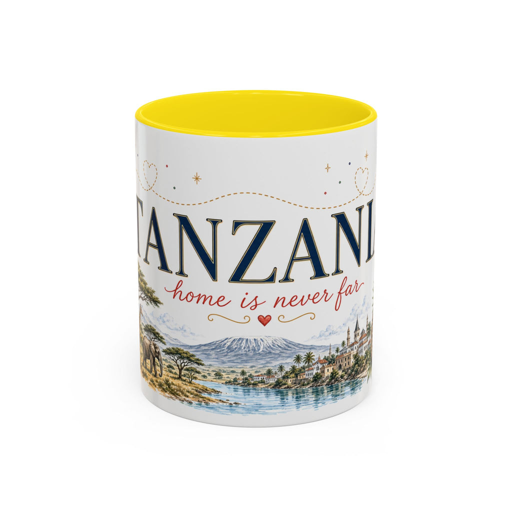 Tanzania Home Country Mug | Moving Away Gift | Long Distance Friendship | 11 oz 15 oz Accent Mug