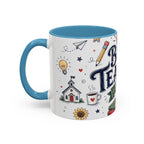 Best Teacher Ever Coffee Mug | Teacher Appreciation Gift | Accent Color Ceramic 11oz 15oz