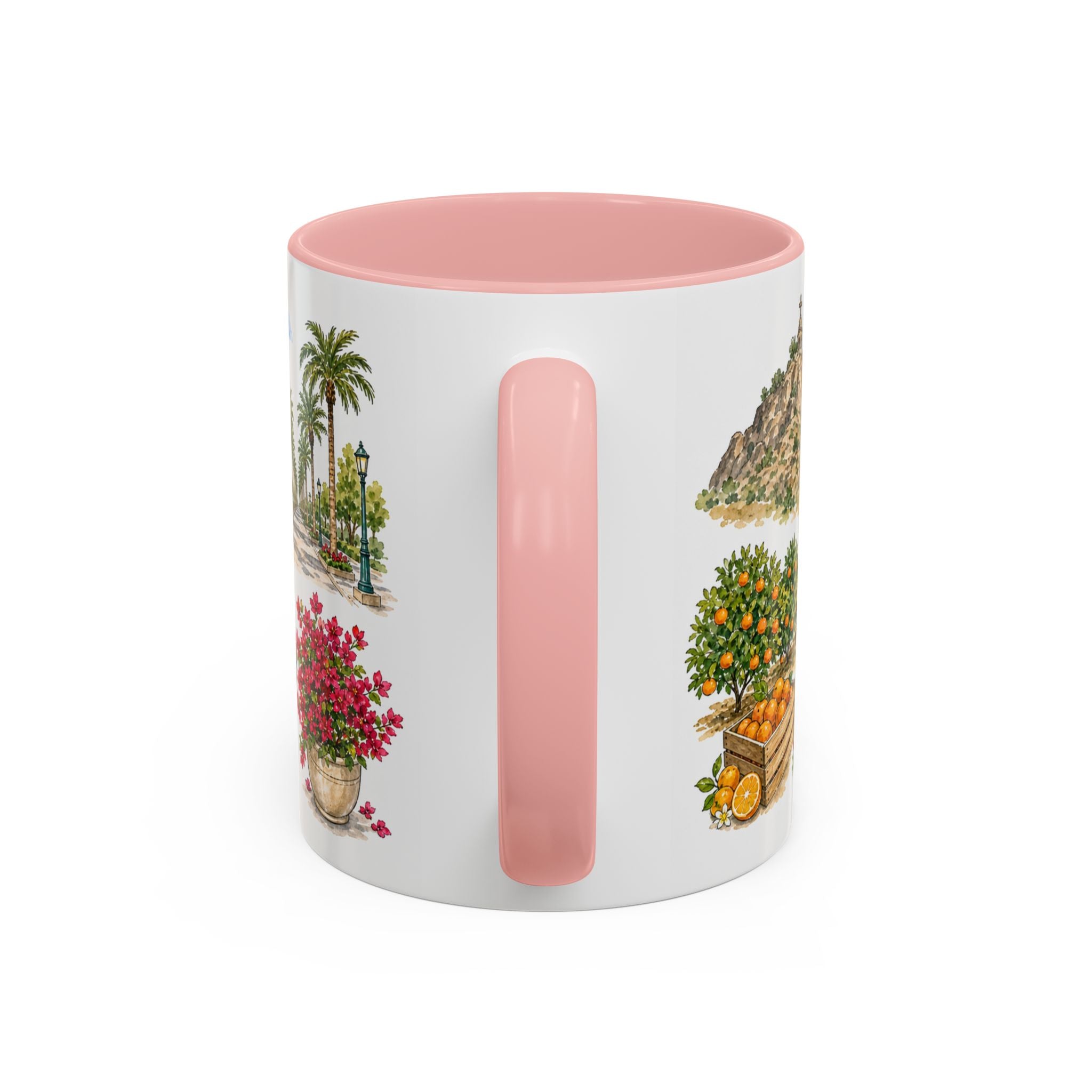 Riverside Illustrated Travel Mug | City Souvenir Accent Coffee Mug | 11oz 15oz Ceramic Cup