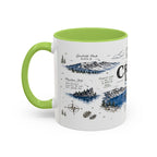 Crater Lake National Park Coffee Mug | Oregon Volcano Blue Lake Hiking Gift | Accent Color Ceramic 11oz 15oz