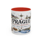 Prague Coffee Mug | Czech Republic Souvenir Travel Gift | Accent Color Ceramic 11oz 15oz