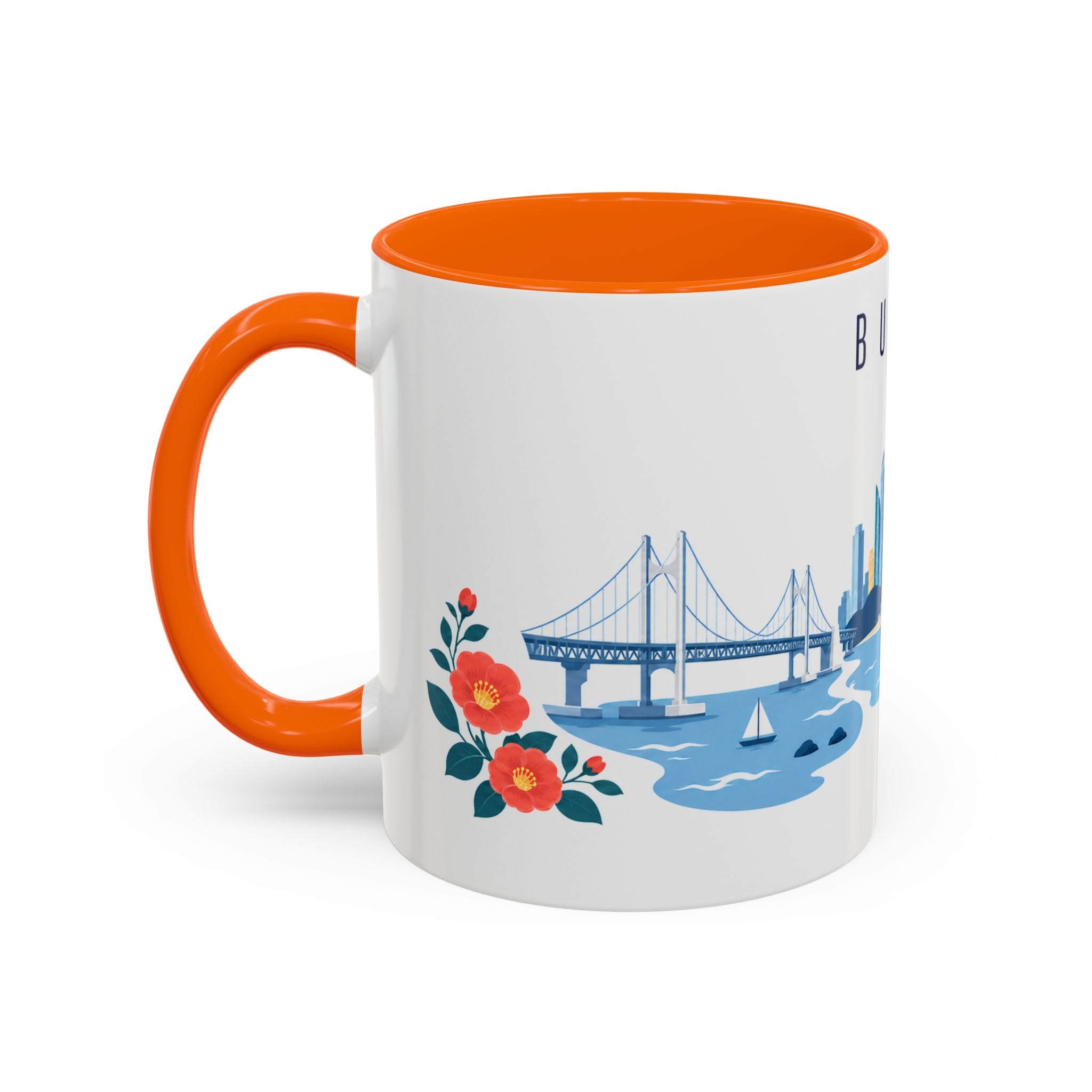 Busan Coffee Mug | South Korea Travel Souvenir | Porcelain Decal City Gift | 11oz 15oz Accent Mug