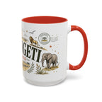 Serengeti Coffee Mug | Travel Destination Souvenir Gift | Accent Color Ceramic 11oz 15oz