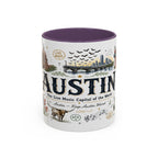 Austin Coffee Mug | Texas Souvenir City Gift | Accent Color Ceramic 11oz 15oz