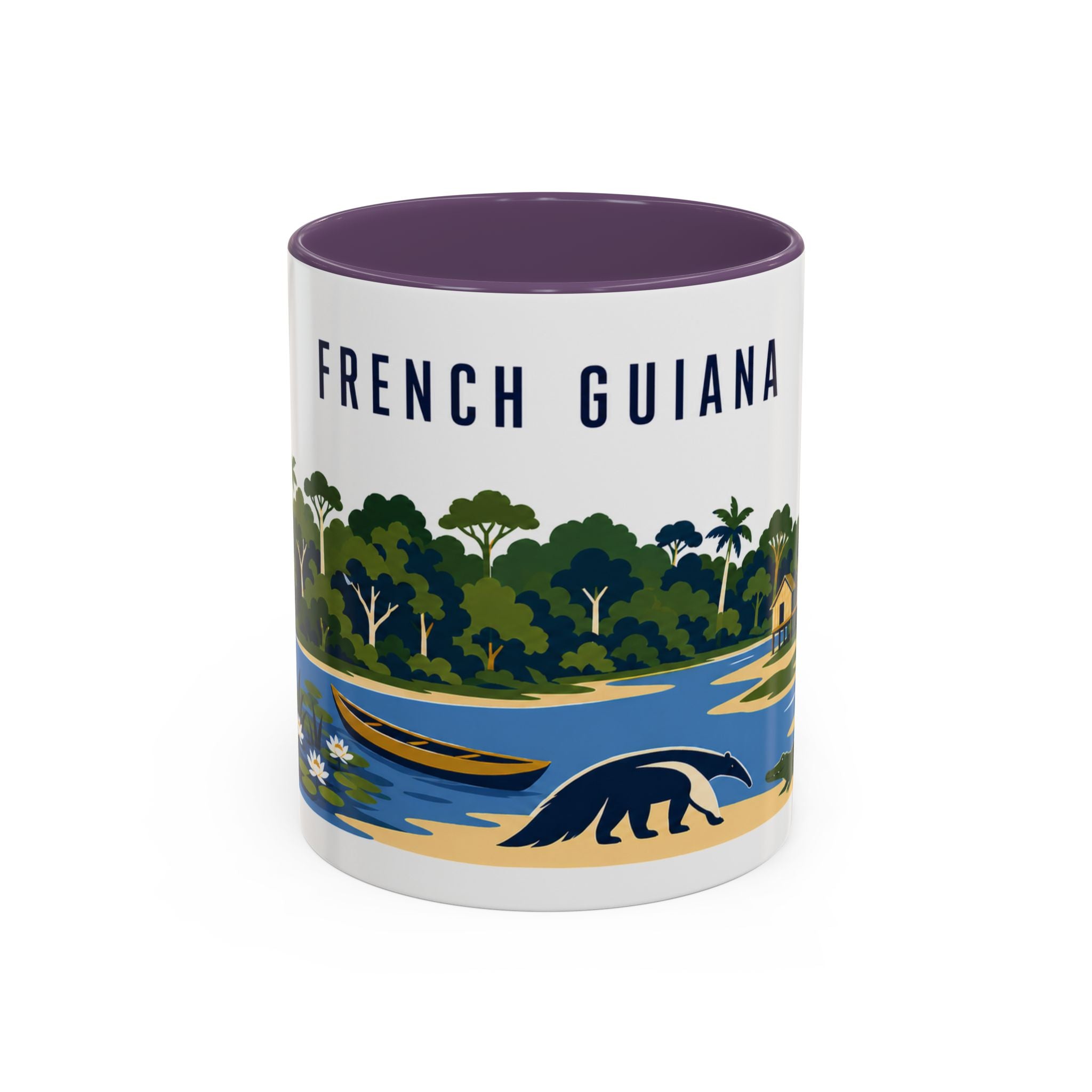 French Guiana Coffee Mug | Travel Souvenir Accent Mug | Country Gift Ceramic Cup 11oz 15oz