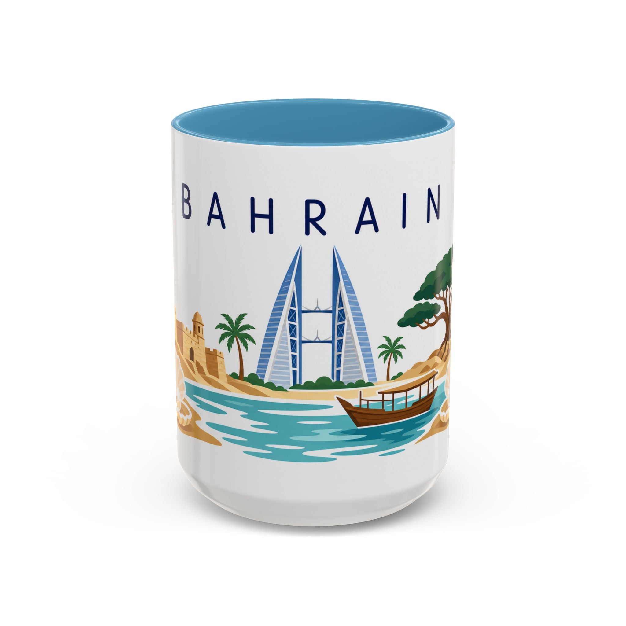 Bahrain Coffee Mug | Travel Souvenir Accent Mug | Country Gift Ceramic Cup 11oz 15oz