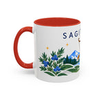 Sagittarius Zodiac Coffee Mug | Bow and Arrow Design | Astrology Birthday Gift | 11 oz 15 oz Ceramic Accent Mug