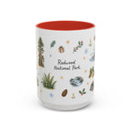 Redwood National Park Christmas Mug | Watercolor Travel Souvenir | Holiday Gift | Accent Ceramic Coffee Cup 11oz 15oz
