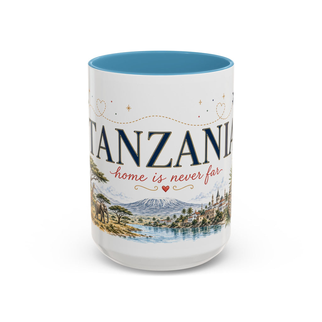 Tanzania Home Country Mug | Moving Away Gift | Long Distance Friendship | 11 oz 15 oz Accent Mug