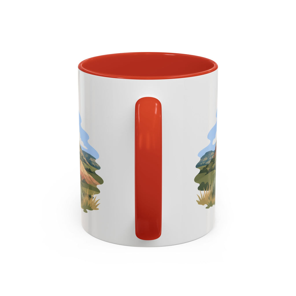 Theodore Roosevelt National Park Coffee Mug | Solid Color Block Park Souvenir | 11oz 15oz Accent Mug