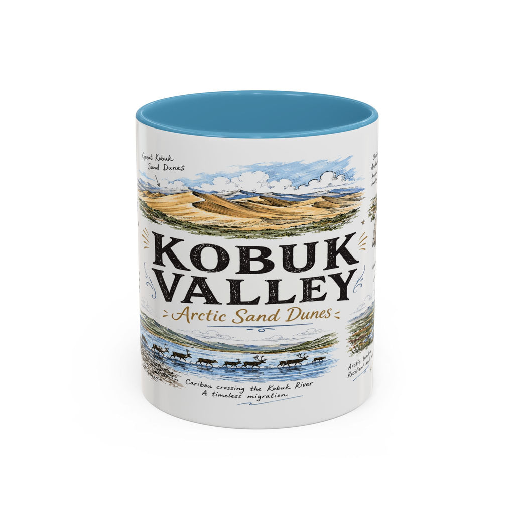 Kobuk Valley National Park Coffee Mug | Alaska Arctic Sand Dunes Gift | Accent Color Ceramic 11oz 15oz