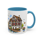 Strasbourg Illustrated Travel Mug | France Souvenir Accent Coffee Mug | 11oz 15oz Ceramic Cup