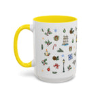 Lisbon Christmas Mug | Watercolor City Souvenir | Ceramic Coffee Cup 11oz 15oz