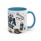 Grandpa The Legend Coffee Mug | Gift From Grandkids | Accent Color Ceramic 11oz 15oz