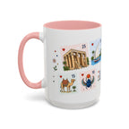 Luxor Coffee Mug | Postage Stamp Collage Mug | Travel Souvenir Accent Cup 11oz 15oz