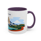Torres del Paine Coffee Mug | Travel Destination Souvenir Gift | Accent Color Ceramic 11oz 15oz
