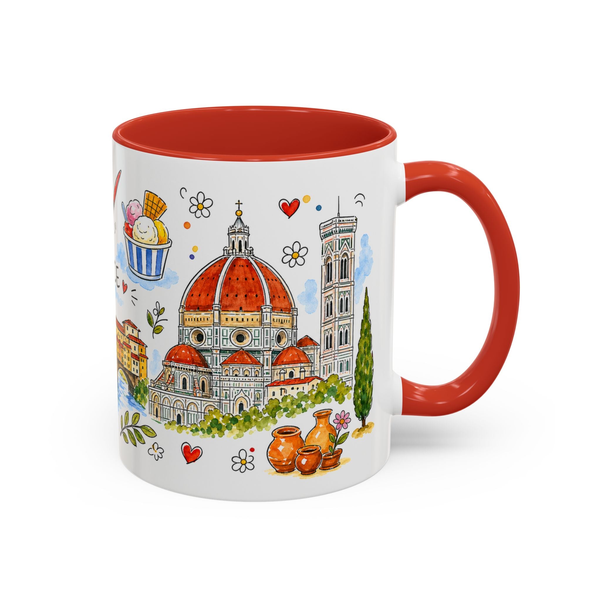 Florence Travel Mug | European City Souvenir Accent Coffee Mug | 11oz 15oz Ceramic Cup