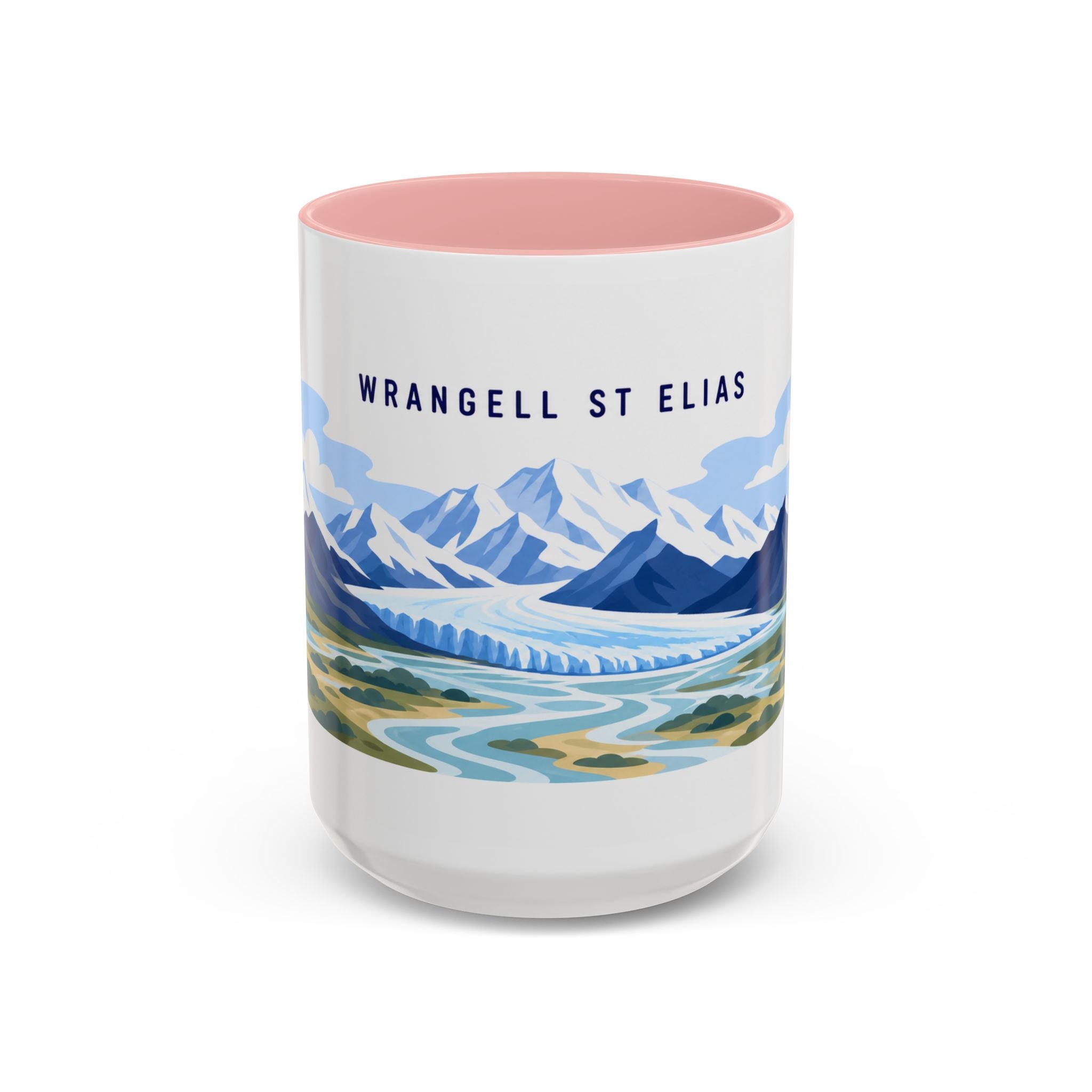 Wrangell-St. Elias National Park Coffee Mug | Solid Color Block Park Souvenir | 11oz 15oz Accent Mug