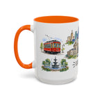 Kansas City Illustrated Travel Mug | City Souvenir Accent Coffee Mug | 11oz 15oz Ceramic Cup