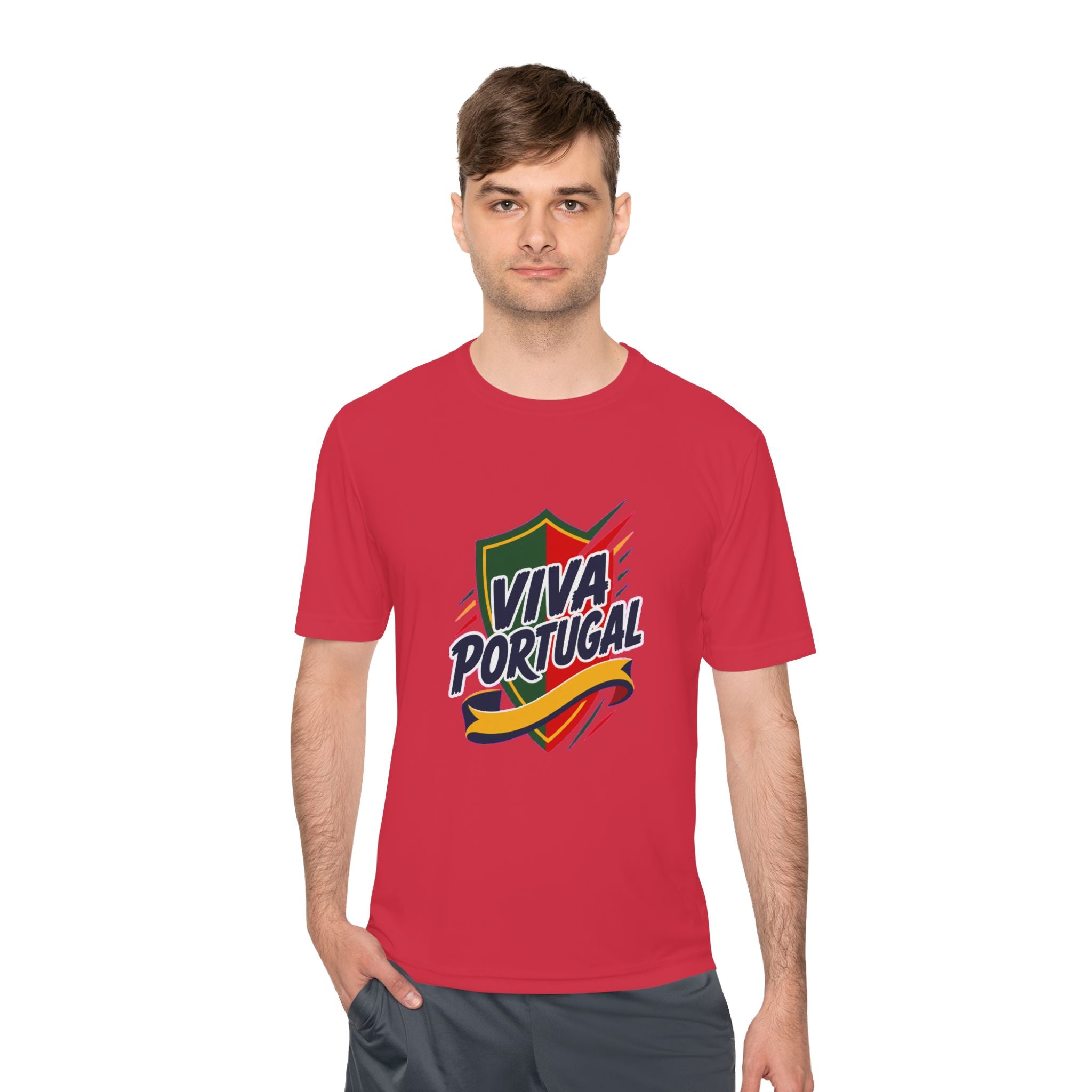 Portugal Soccer T Shirt, Viva Portugal Tee, World Football Fan Shirt, Moisture Wicking Sport Tee