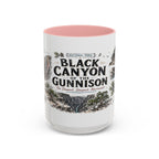Black Canyon of the Gunnison National Park Coffee Mug | Colorado Deep Canyon Hiking Gift | Accent Color Ceramic 11oz 15oz