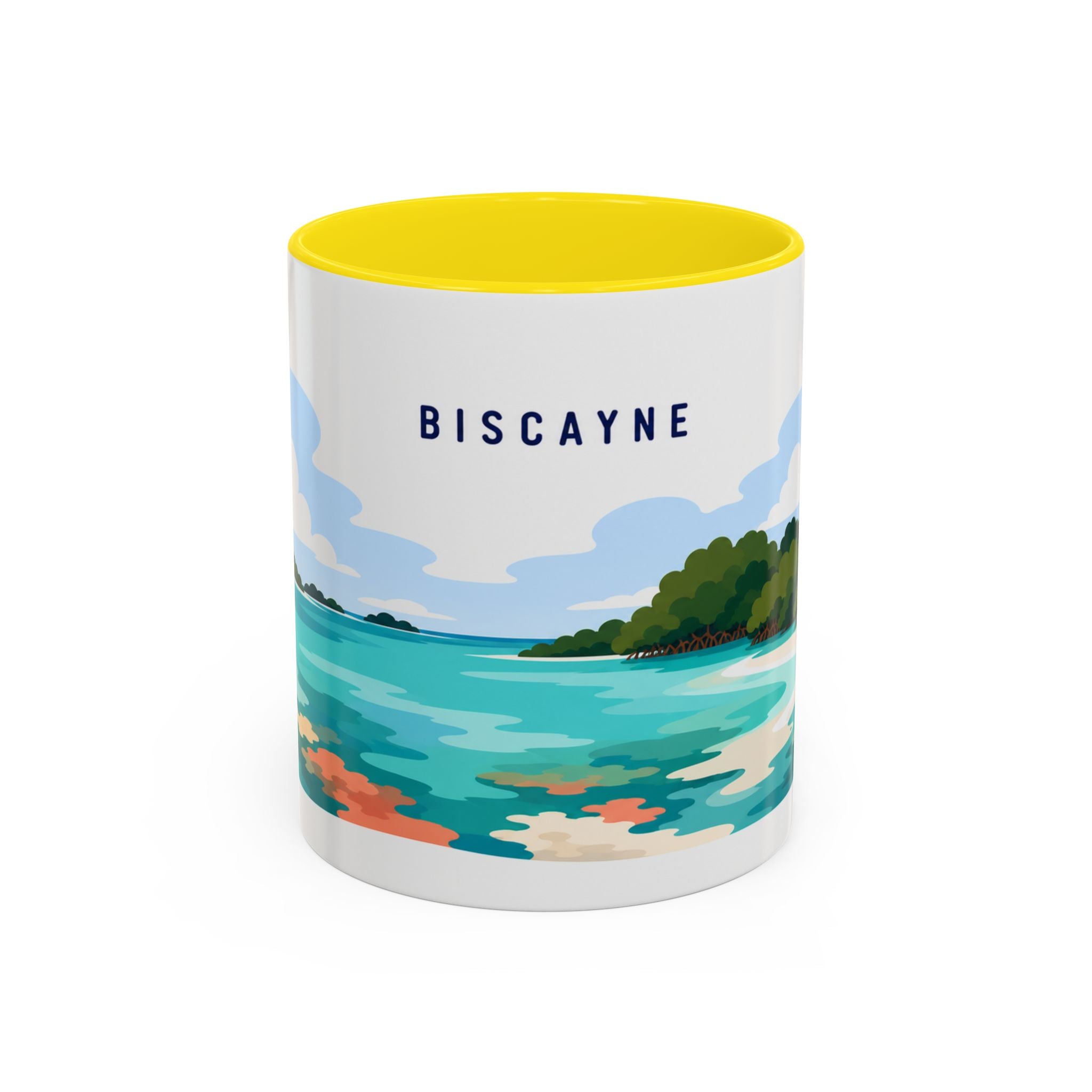 Biscayne National Park Coffee Mug | Solid Color Block Park Souvenir | 11oz 15oz Accent Mug