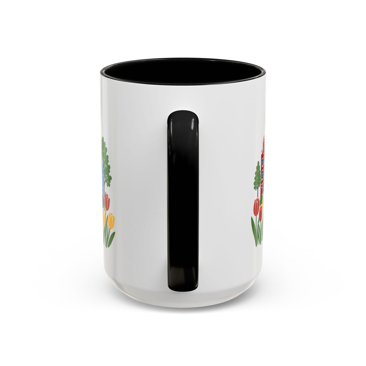 Amsterdam Coffee Mug | Netherlands Travel Souvenir | Porcelain Decal City Gift | 11oz 15oz Accent Mug
