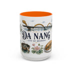 Da Nang Coffee Mug | Vietnam Travel Souvenir | Vintage Illustrated City Gift | 11 oz 15 oz Accent Mug