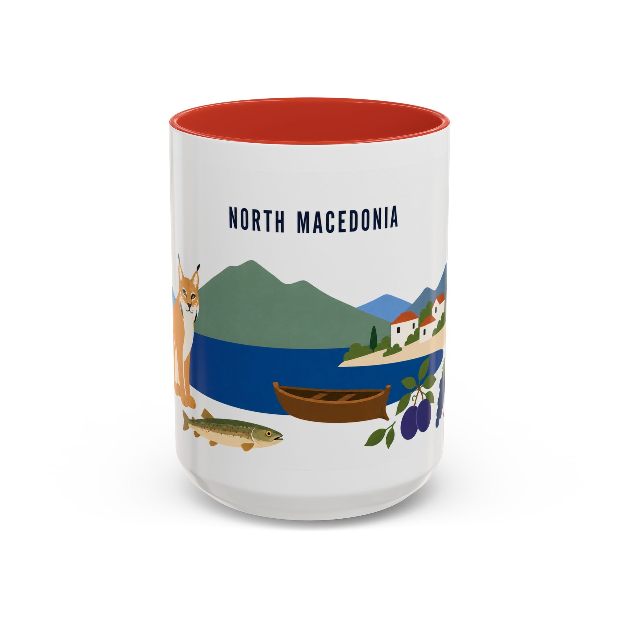 North Macedonia Coffee Mug | Travel Souvenir Accent Mug | Country Gift Ceramic Cup 11oz 15oz
