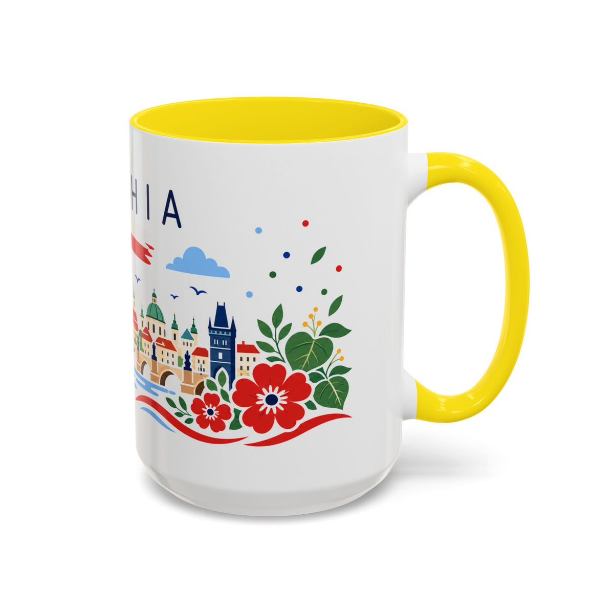 Czechia Coffee Mug | Travel Souvenir Accent Mug | Country Gift Ceramic Cup 11oz 15oz